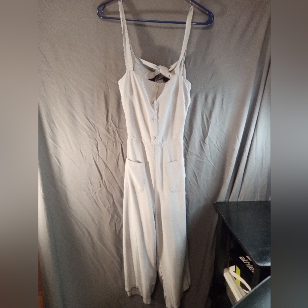Brand New Kittenish Gray (Cut Out Back) Sleeveless Jumpsuit